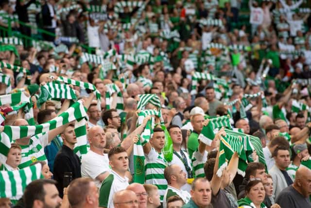 Celtic fans at Parkhead during last year's qualifying encounter with Rosenborg.