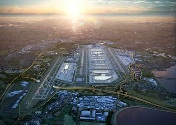 A computer generated image released by Heathrow airport on June 18, 2019 shows what the airport will look like in 2050. Picture: AFP/Getty Images