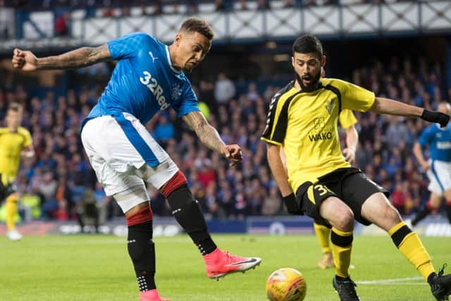 James Tavernier in action as Rangers faced off against Progres Niederkorn two years ago.