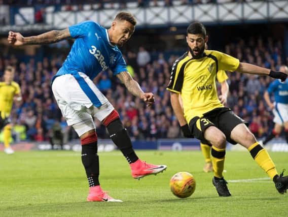 James Tavernier in action as Rangers faced off against Progres Niederkorn two years ago.