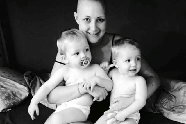 Dionne at a time when she was receiving treatment for cancer. Picture: SWNS