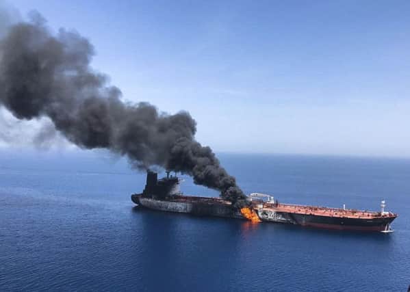 The US has blamed Iran for attacks on oil tankers passing through the Strait of Hormuz (AP Photo/ISNA, File)