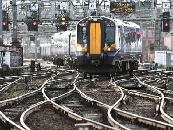Trains coming in and out of Glasgow Central station were disrupted for hours. Picture: John Devlin