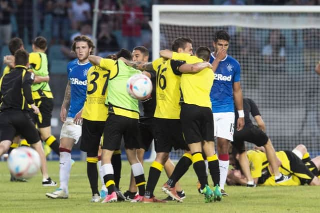 Rangers suffered a humiliating European defeat by Luxembourg part-timers Progres Niederkorn in 2017. Picture: Craig Foy/SNS