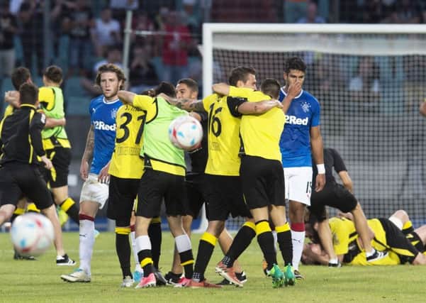 Rangers suffered a humiliating European defeat by Luxembourg part-timers Progres Niederkorn in 2017. Picture: Craig Foy/SNS