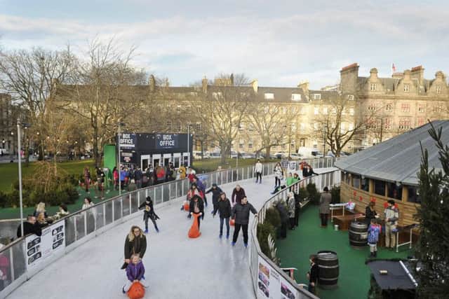 Skaters on the ice rink in St Andrew Square.

 Pic: Neil Hanna Photography