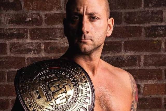 Adrian McCallum - known by his ring name Lionheart - has died at the age of 36. Picture: ICW