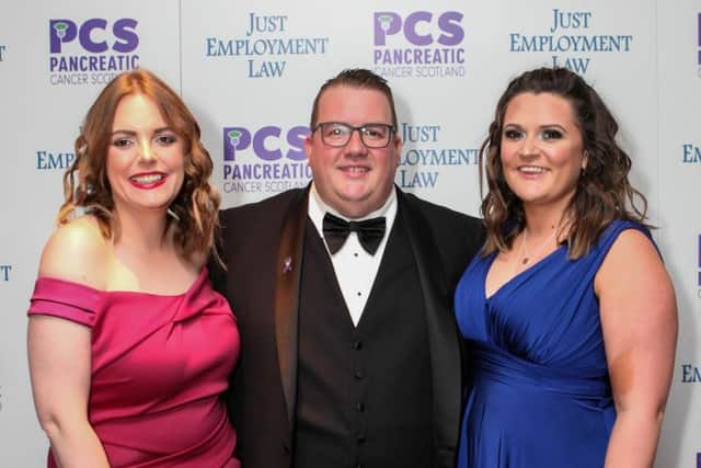 From left: Just Employment Law's Gillian Cumming, David McRae and Louise Walker raise money and awareness at the Summer Ball in Glasgow. Picture: Contributed