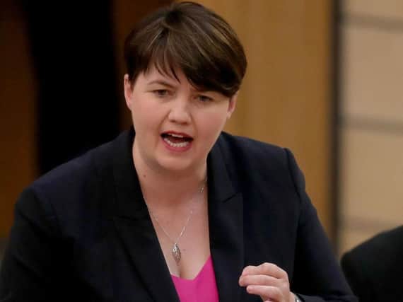 Ruth Davidson raised concerns about the blue water scandal at two Coatbridge high schools in today's First Minsiter's Questions.