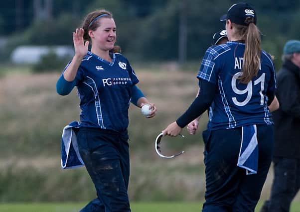 Scotland's Kathryn Bryce, left. Picture: Cricket Scotland