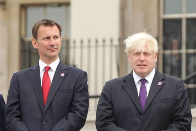 Boris Johnson (right) and Jeremy Hunt. Picture: Yui Mok/PA Wire
