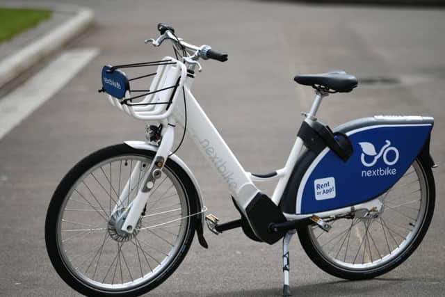 The nextbike electric bikes will be added to Glasgow City Council's cycle hire scheme. Picture: John Devlin