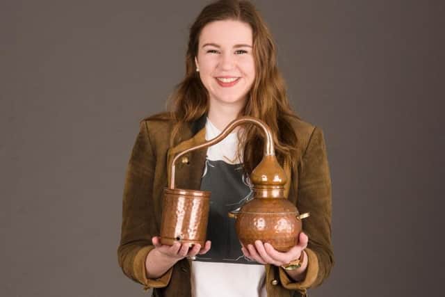 Helen Stewart spent two years designing the gin, gaining grant money and converting the disused farm buildings before launching Badvo in 2018. Picture: University of Glasgow