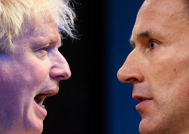 Boris Johnson and Jeremy Hunt are going head to head for the Conservative leadership, with campaigning beginning in earnest yesterday ahead of an MPs hustings. Picture: Getty