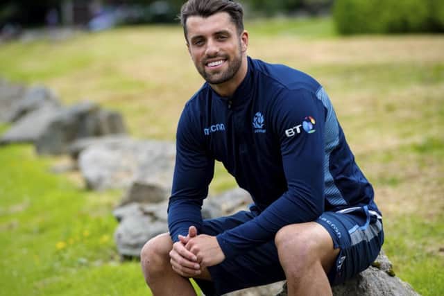 Adam Hastings has his fingers firmly crossed that he will be included in the Scotland set-up for Septembers World Cup tournament in Japan. Photograph: Craig Williamson/SNS Group/SRU