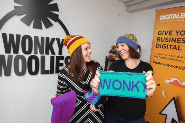Kate Forbes MSP with Wonky Woolies founder Alison Pottie. Picture: Phil Wilkinson
