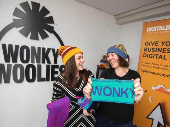 Kate Forbes MSP with Wonky Woolies founder Alison Pottie. Picture: Phil Wilkinson