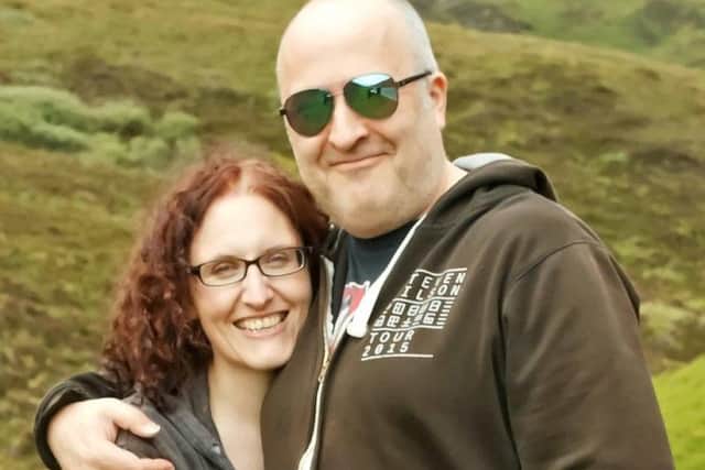 Claire Wright, 43, and her husband Chris, 48. Picture: SWNS