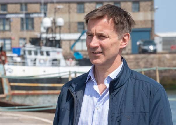 Conservative Party leadership candidate Jeremy Hunt visits Peterhead. Picture: PA