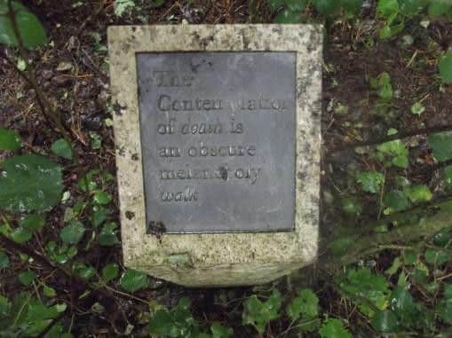 A poem-object in Finlay's garden