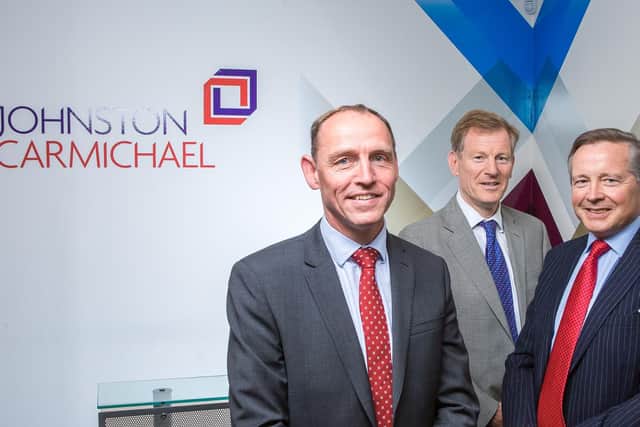 From left: Andrew Walker, Andrew Shepherd and Sandy Manson of Johnston Carmichael. Picture: Nick Mailer
