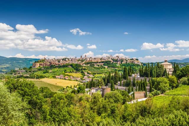 Orvieto's location on a rock plateau surrounded by cliffs means it has escaped urban sprawl