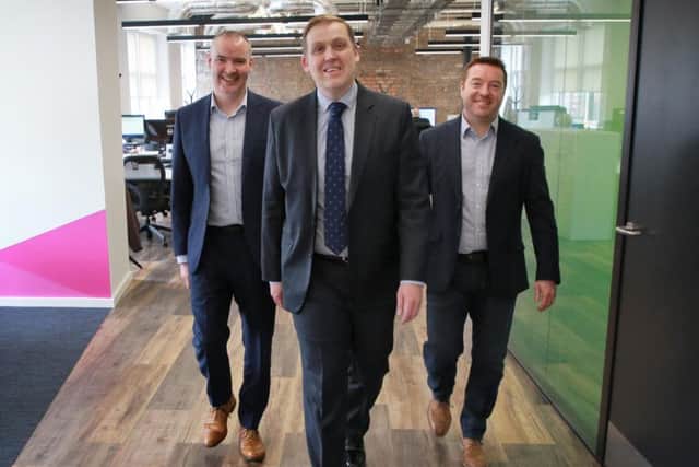 From left: Craig Donnelly, Neil Logan and Stuart Kerr of Incremental. Picture: Stewart Attwood