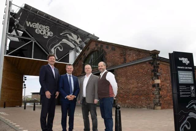 From left: Chris van der Kuyl, Derek Mackay, Paddy Burns, and Stewart Clark. 
Picture: Graeme Hart/Perthshire Picture Agency.