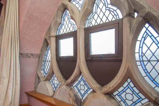 The property has original features from its days as a church.