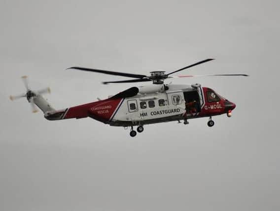 The man was located by an HM Coastguard helicopter. Picture: JP