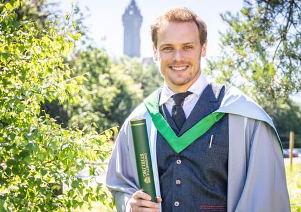 Outlander actor Sam Heughan has received an honorary doctorate from Stirling University in recognition for his outstanding contribution to acting and charitable endeavours. Picture: PA