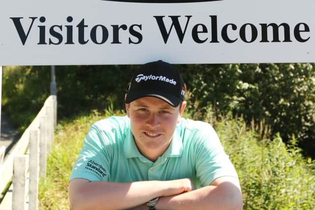 Bob MacIntyre at his home course Glencruitten Golf Club, where his dad Dougie is the greenkeeper.