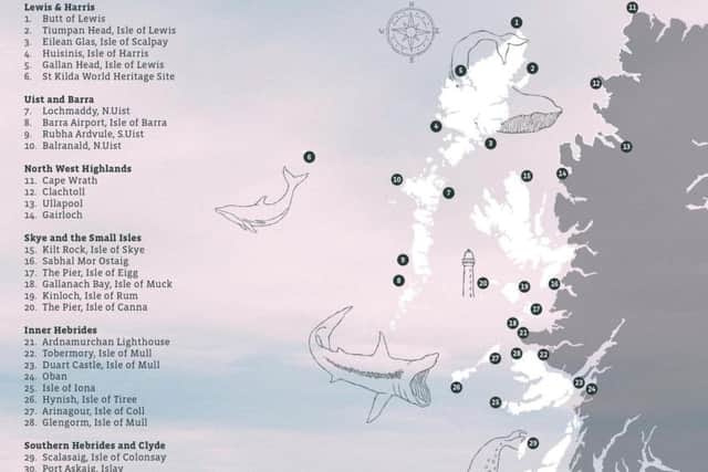 The Hebridean Whale Trail is the first of its kind and highlights the shoreside locations from where whales and dolphins are most likely to be spotted . PIC: HWDT.