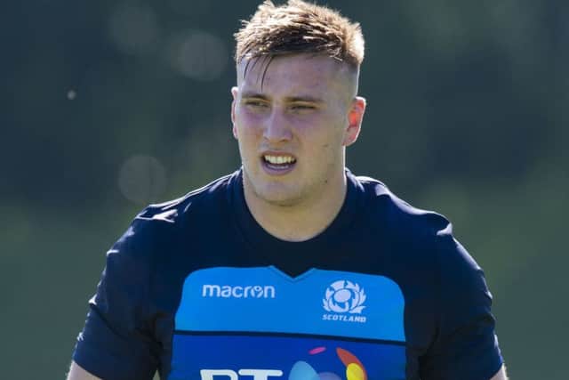Matt Fagerson at Scotland's World Cup training camp at Oriam. Picture: SNS