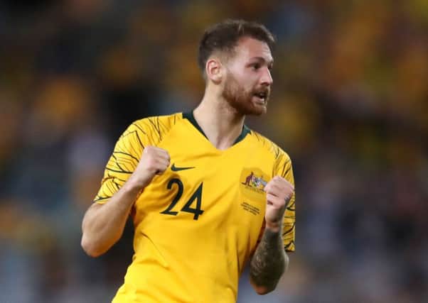 Martin Boyle scored twice on his first start for Australia. Picture: Cameron Spencer/Getty Images