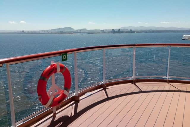 The Viking Jupiter off the coast of Edinburgh on 27 June. Picture: Alastair Dalton