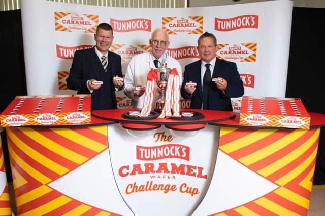 The Tunnocks' reveal is an early highlight of the Scottish football season. Picture: SNS