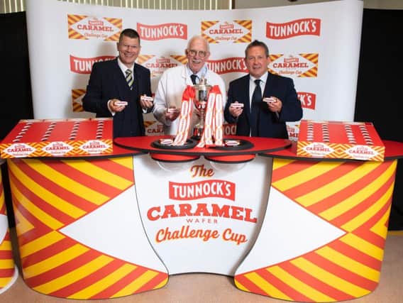 The Tunnocks' reveal is an early highlight of the Scottish football season. Picture: SNS