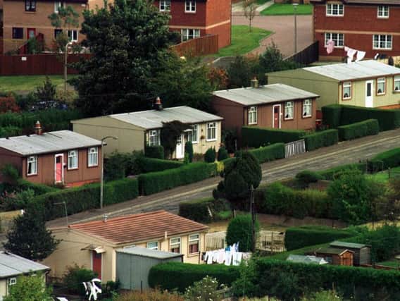 Prefabs at Craigour in Edinburgh, which were mostly demolished in the late 1990s. More than 30,000 such homes were built in Scotland after the Second World War to help meet housing shortages. PIC: TSPL.