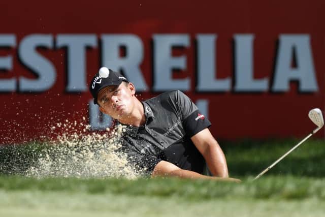 Christiaan Bezuidenhout plays out of a bunker at Valderrama. Picture: Luke Walker/Getty