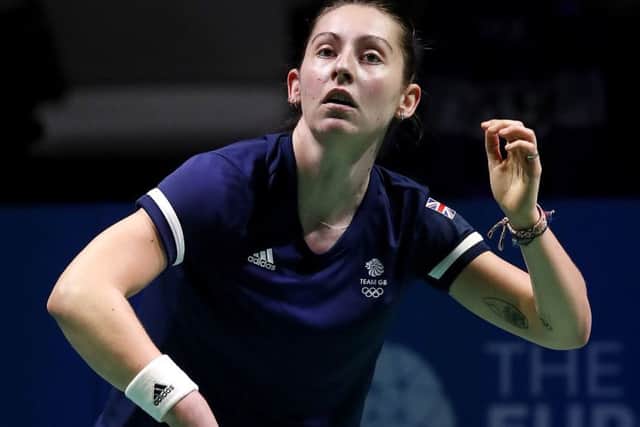 Kirsty Gilmour could not repeat her form from the semi-final and went down in two sets to Denmarks Mia Blichfeld. Picture: PA