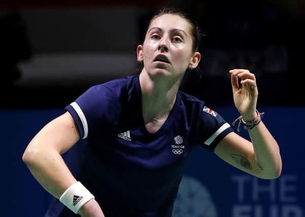 Kirsty Gilmour could not repeat her form from the semi-final and went down in two sets to Denmarks Mia Blichfeld. Picture: PA