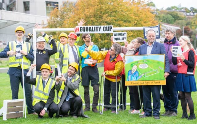 Campaigners hold a football game between developers and locals in bid for a level playing field (Picture: Ian Georgeson)