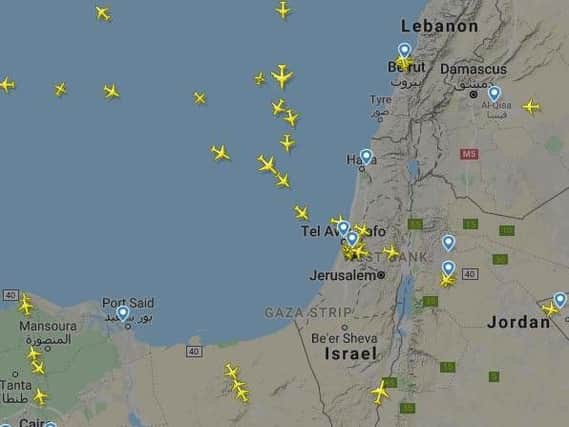 The plane was en route to Ben Gurion airport in Israel when the drama unfolded.