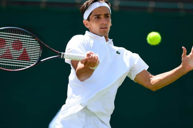 Pierre-Hugues Herbert felt pain in his thigh during a practice session on Saturday and had to cut it short