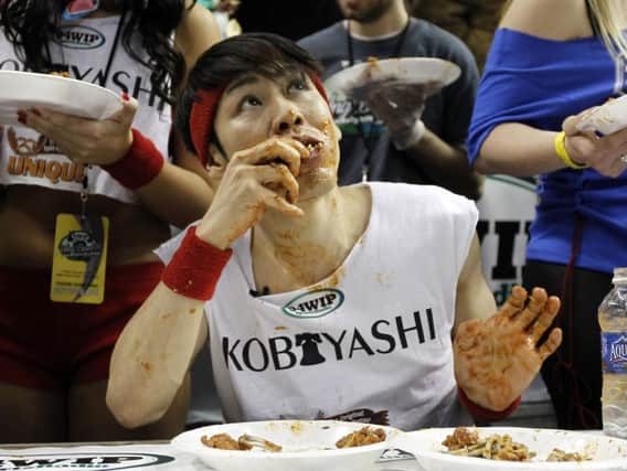 Kobayashi is a force in the competitive eating world.