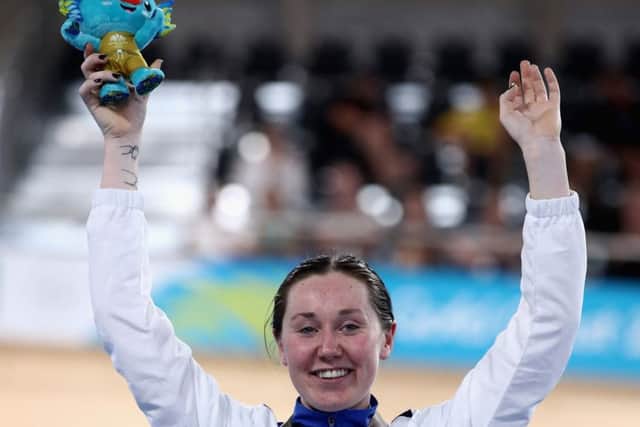 Archibald winning gold in the Women's 3000m Individual Pursuit at the Gold Coast 2018 Commonwealth Games in Brisbane, Australia.  Picture: Scott Barbour/Getty Images
