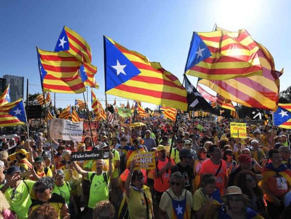 Pro-Catalan supporters. Picture: Getty