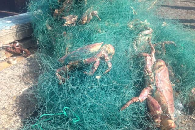 Bundles of lost fishing nets are regularly being landed by local crews