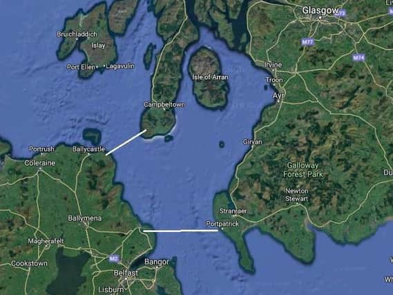The two proposed bridge routes.